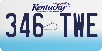 KY license plate 346TWE