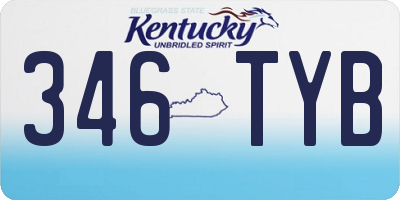 KY license plate 346TYB