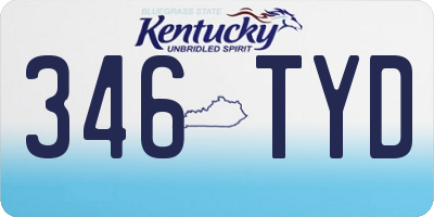 KY license plate 346TYD