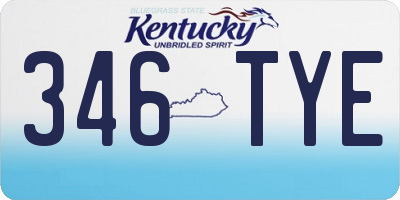 KY license plate 346TYE