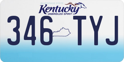 KY license plate 346TYJ