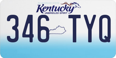 KY license plate 346TYQ