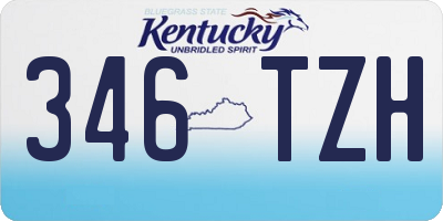 KY license plate 346TZH