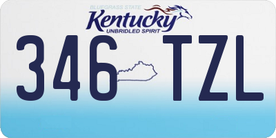 KY license plate 346TZL