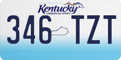 KY license plate 346TZT