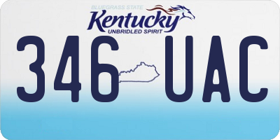 KY license plate 346UAC