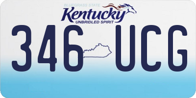 KY license plate 346UCG