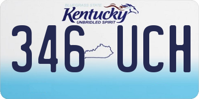 KY license plate 346UCH