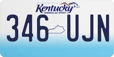 KY license plate 346UJN
