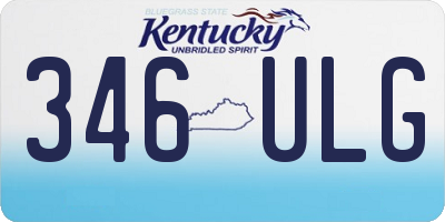 KY license plate 346ULG