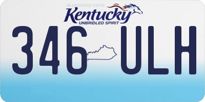 KY license plate 346ULH