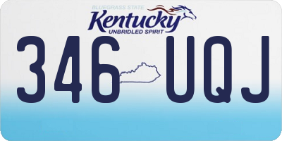 KY license plate 346UQJ