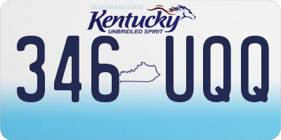 KY license plate 346UQQ