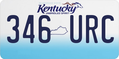 KY license plate 346URC