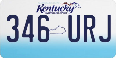 KY license plate 346URJ