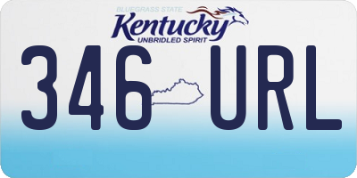 KY license plate 346URL