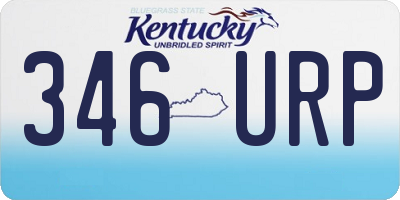 KY license plate 346URP