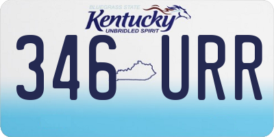 KY license plate 346URR