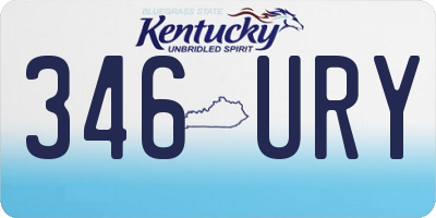 KY license plate 346URY