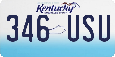 KY license plate 346USU