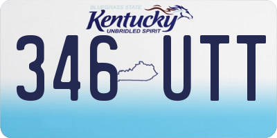 KY license plate 346UTT