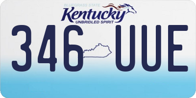 KY license plate 346UUE