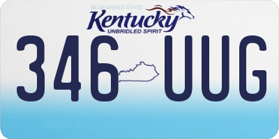 KY license plate 346UUG
