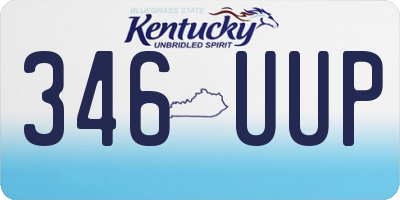 KY license plate 346UUP