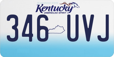 KY license plate 346UVJ