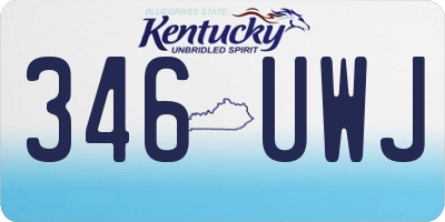 KY license plate 346UWJ