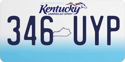 KY license plate 346UYP