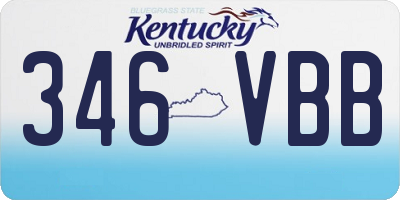 KY license plate 346VBB
