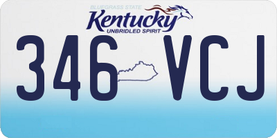 KY license plate 346VCJ