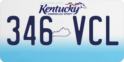 KY license plate 346VCL