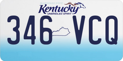 KY license plate 346VCQ