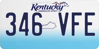 KY license plate 346VFE