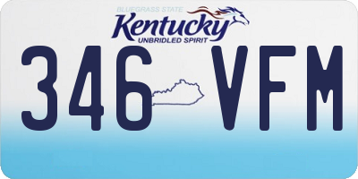 KY license plate 346VFM