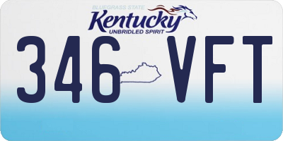 KY license plate 346VFT