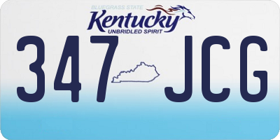 KY license plate 347JCG