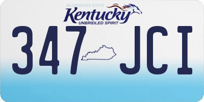 KY license plate 347JCI