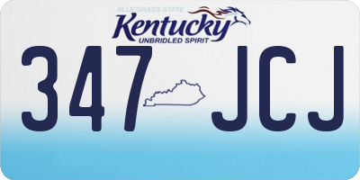 KY license plate 347JCJ