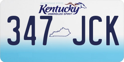 KY license plate 347JCK