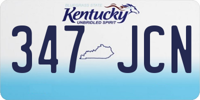 KY license plate 347JCN