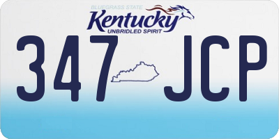 KY license plate 347JCP