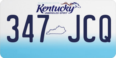 KY license plate 347JCQ