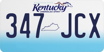 KY license plate 347JCX