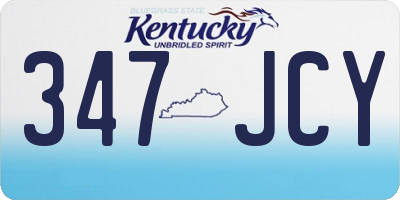 KY license plate 347JCY