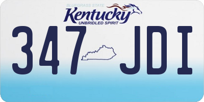 KY license plate 347JDI