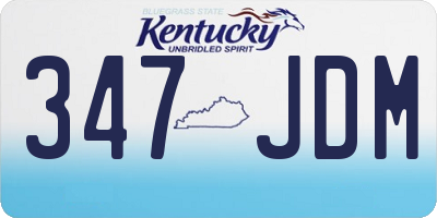 KY license plate 347JDM