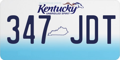 KY license plate 347JDT
